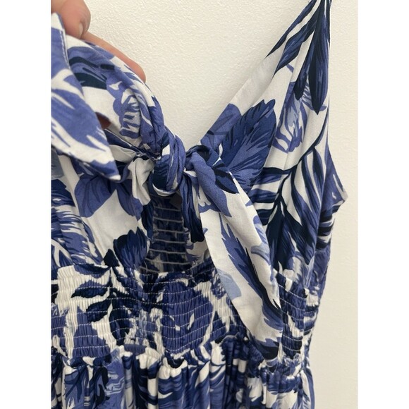 Blush & Day Women’s Dress Tiered Sleeveless Lined Boho Size M Palm Leaf - Picture 11 of 14